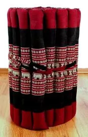 Thaimatte, Rollmatte, Liegematte  *rot / Elefanten*  Gr.S