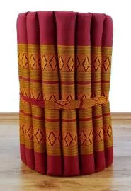 Thaimatte, Rollmatte, Liegematte  *rot / gelb*  Gr.S