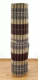 Kapok Rollmatte, Liegematte  *braun / Elefanten*  Gr.XL