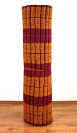 Kapok Rollmatte, Liegematte  *rot / gelb*  Gr.XL