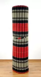 Kapok Rollmatte, Liegematte  *rot / schwarz*  Gr.XL