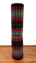 Kapok Rollmatte, Liegematte  *schwarz / Elefanten*  Gr.XL