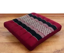 Asiatisches Sitzkissen  *rot / schwarz*  (klein)