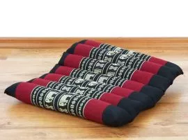 Steppkissen, Yogakissen  *schwarz / Elefanten*  (klein)