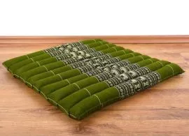 Steppkissen, Stuhlauflage  *grn / Elefanten*  (gro)