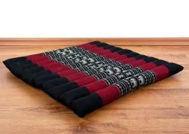 Steppkissen, Yogakissen  *schwarz/ Elefanten*  (gro)