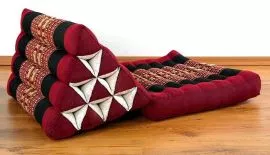 Thaikissen, Dreieckskissen *rot / Elefanten*