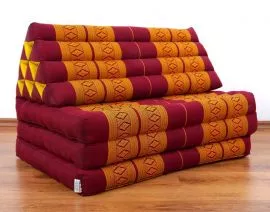 Thaikissen, Dreieckskissen  *rot/gelb*  (XXL-Breit)