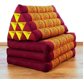 Thaikissen, Sitz- Liegekissen, Dreieckskissen  *rot - gelb*