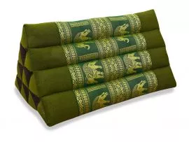 Thaikissen ohne Auflage, Seide   *grn / Elefanten*