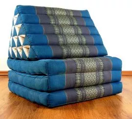 Thaikissen, Dreieckskissen  *hellblau*  (XXL-Hhe)