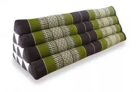 Dreieckskissen als Rckensttze  *braun / grn*  (extrabreit)