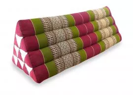 Thaikissen, Dreieckskissen ohne Auflage  *rot / grn*  (extrabreit)