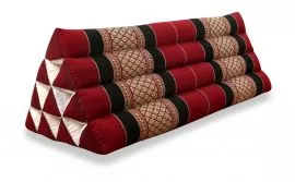 Thaikissen, Dreieckskissen ohne Auflage  *rot / schwarz*  (extrabreit)