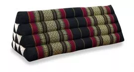 Thaikissen ohne Auflage  *schwarz / rot*  (extrabreit)