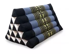 Asiatisches Dreieckskissen ohne Auflage  *blau / Elefanten*  (extrahoch)