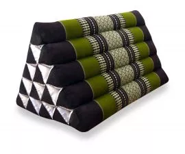 Dreieckskissen als Rckensttze  *braun / grn*  (extrahoch)