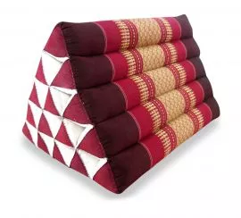 Thaikissen, Dreieckskissen ohne Auflage  *rubinrot*  (extrahoch)