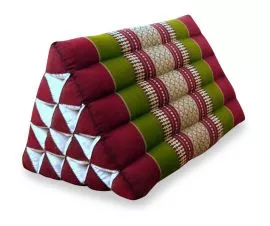 Thaikissen, Dreieckskissen ohne Auflage  *rot / grn*  (extrahoch)