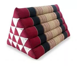 Thaikissen, Dreieckskissen ohne Auflage  *rot / schwarz*  (extrahoch)