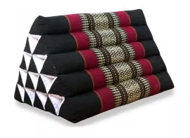 Thaikissen ohne Auflagen  *schwarz / rot*  (extrahoch)