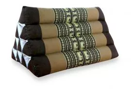 Asiatisches Dreieckskissen ohne Auflage  *braun / Elefanten*