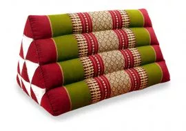 Thaikissen, Dreieckskissen ohne Auflage  *rot / grn*