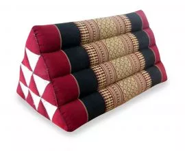 Thaikissen, Dreieckskissen ohne Auflage  *rot / schwarz*