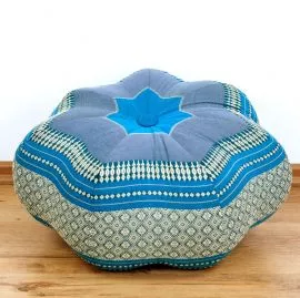 Zafu,  Meditationskissen, groer Stern  *hellblau*