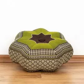 Zafu,  Meditationskissen, kleiner Stern  *braun / grn*