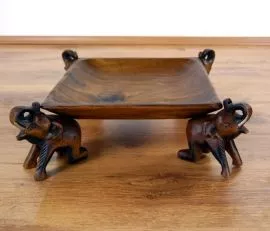 Asiatische  *Dekoschale* / *Obstschale*  mit 4 Elefanten