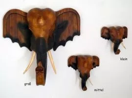 Asiatischer *Elefantenkopf* aus Holz