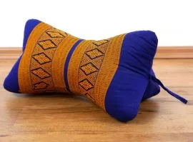 Asiatisches Nackenkissen  *blau / gelb*