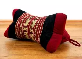 Asiatisches Nackenkissen  *rot / Elefanten*