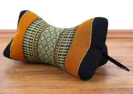 Asiatisches Nackenkissen  *schwarz / orange*