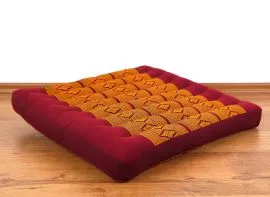 Asiatisches Sitzkissen, Stuhlkissen  *rot / gelb*  (gro)