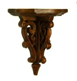 Asiatisches Wandregal mit *Blumenschnitzerei*