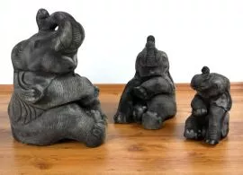 Detailgetreue *Elefanten* aus Stein