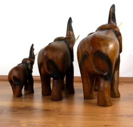 Elefanten aus Holz *Glückselefanten*