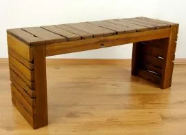 groe, schlichte  *Teakholzbank*