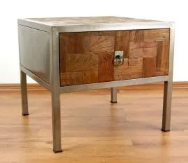 Java, Nachtschrank, Beistelltisch aus *Teak und Metall*   Nr.323