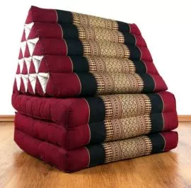 Thaikissen, Dreieckskissen  *rot / schwarz*  (XXL-Hhe)