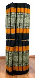Thai Rollmatte, Gymnastikmatte  *schwarz / orange*  Gr.L