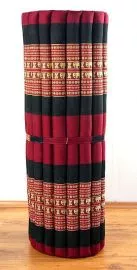 Kapok Rollmatte, Thaimatte  *rot / Elefanten*  Gr.L