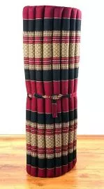 Kapok Rollmatte, Thaimatte  *rot / schwarz*  Gr.L