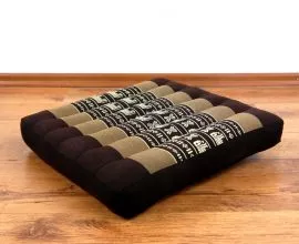 Kapok Stuhlkissen, Bodenkissen  *braun / Elefanten*  (klein)