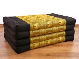 Klappmatratze, Seide  *dunkelbraun-gold / Elefanten*
