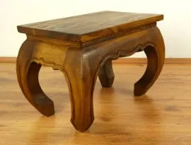 Kleiner Opiumtisch aus Thailand in *hellbraun*