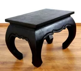 Kleiner Opiumtisch aus Thailand in *schwarz*