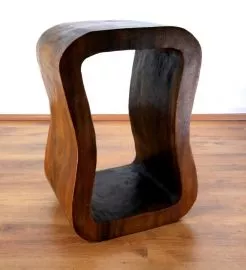 Asiatischer Loungetisch, Massivholzpodest  *braun*